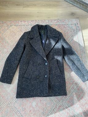 Mango navy wool coat size XS